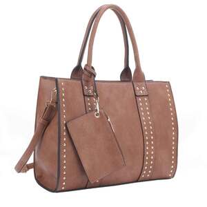 Jessie & James Kate Concealed Carry Lock and Key Satchel with Coin Pouch - Tan