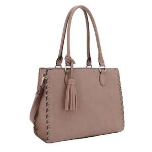 Jessie & James Lioness Concealed Carry Satchel Bag with Tassel - Taupe