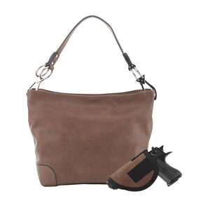 Jessie & James Lydia Lock and Key Hobo Concealed Carry Tote - Brown