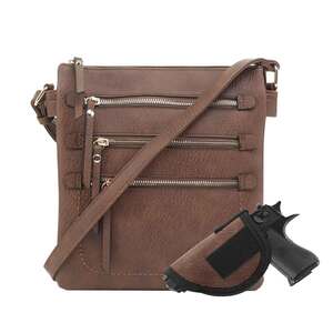 Jessie & James Piper Concealed Carry Lock and Key Crossbody - Brown