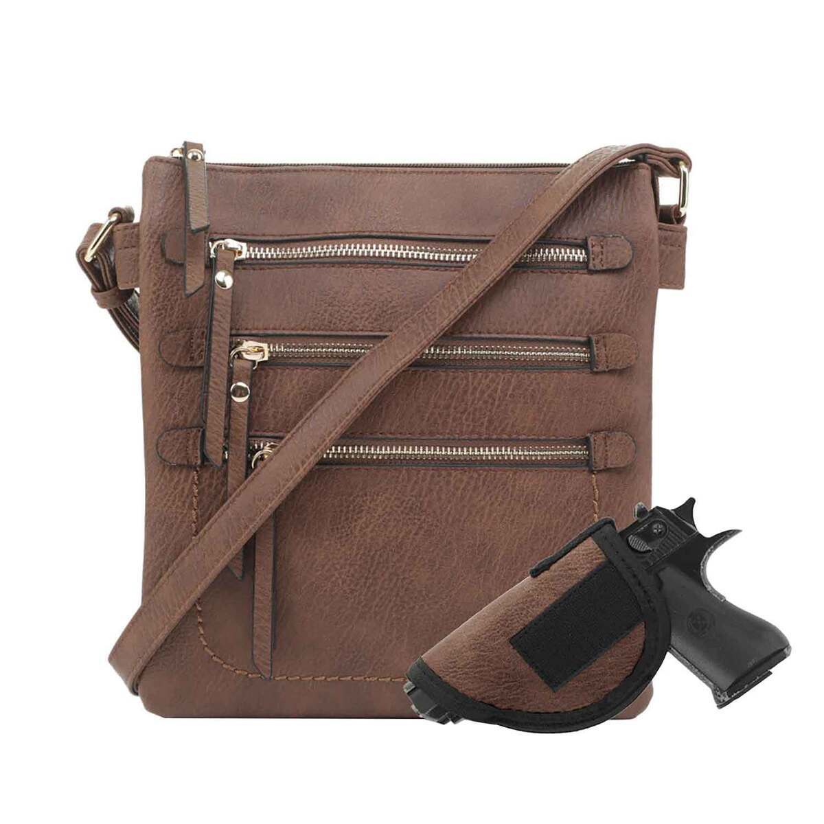 Jessie & James Piper Concealed Carry Lock and Key Crossbody - Brown - Brown Jessie & James Piper Concealed Carry Lock and Key Crossbody - Brown - Brown