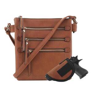 Jessie & James Piper Concealed Carry Lock and Key Crossbody - Cognac