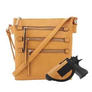 Jessie & James Piper Concealed Carry Lock and Key Crossbody - Mustard