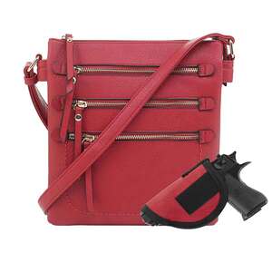 Jessie & James Piper Concealed Carry Lock and Key Crossbody - Red