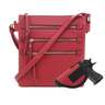 Jessie & James Piper Concealed Carry Lock and Key Crossbody - Red - Red