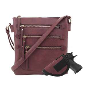 Jessie & James Piper Concealed Carry Lock and Key Crossbody - Wine