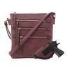 Jessie & James Piper Concealed Carry Lock and Key Crossbody - Wine - Wine