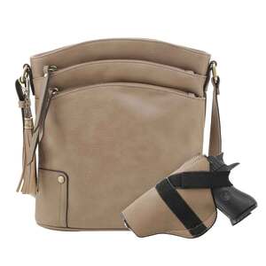 Jessie & James Robin Concealed Carry Lock and Key Crossbody - Taupe