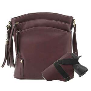 Jessie & James Robin Concealed Carry Lock and Key Crossbody - Wine