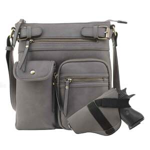 Jessie & James Shelby Concealed Carry Lock and Key Crossbody - Grey