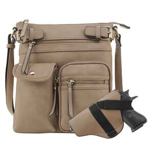 Jessie & James Shelby Concealed Carry Lock and Key Crossbody - Stone