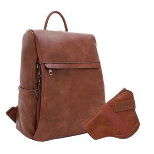 Jessie & James Sierra Concealed Carry Lock and Key Backpack Purse - Brown