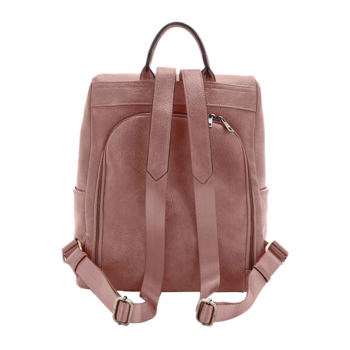 Jessie & James Sierra Concealed Carry Lock and Key Backpack Purse - Mauve - Mauve Jessie & James Sierra Concealed Carry Lock and Key Backpack Purse - Mauve - Mauve