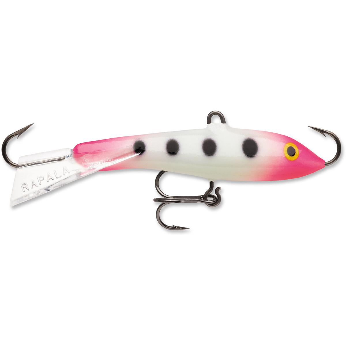 Pink Rattle Lures Rapala Jigging Rap Ice Fishing Lure - Glow Pink Squirrel, 5/8oz, 2-3 ...