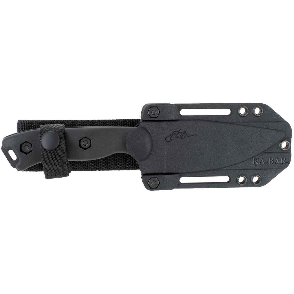 KA-BAR Becker Black Harpoon 4.5 inch Fixed Blade Knife - Black KA-BAR Becker Black Harpoon 4.5 inch Fixed Blade Knife - Black