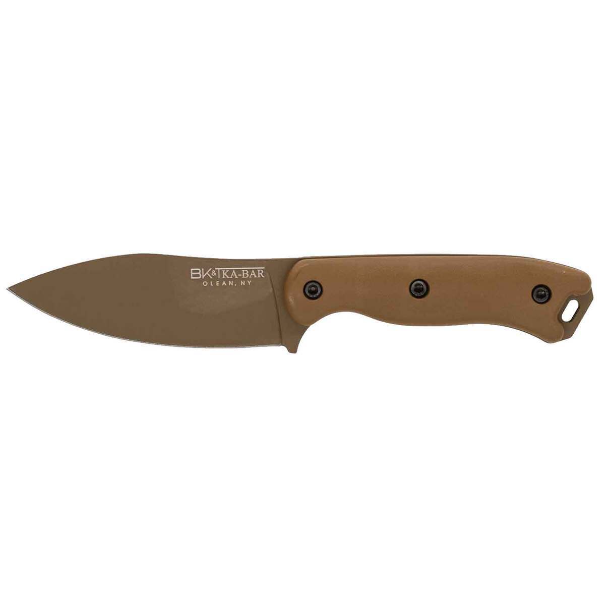 KA-BAR Becker Nessmuk 4.312 inch Fixed Blade Knife - Brown KA-BAR Becker Nessmuk 4.312 inch Fixed Blade Knife - Brown