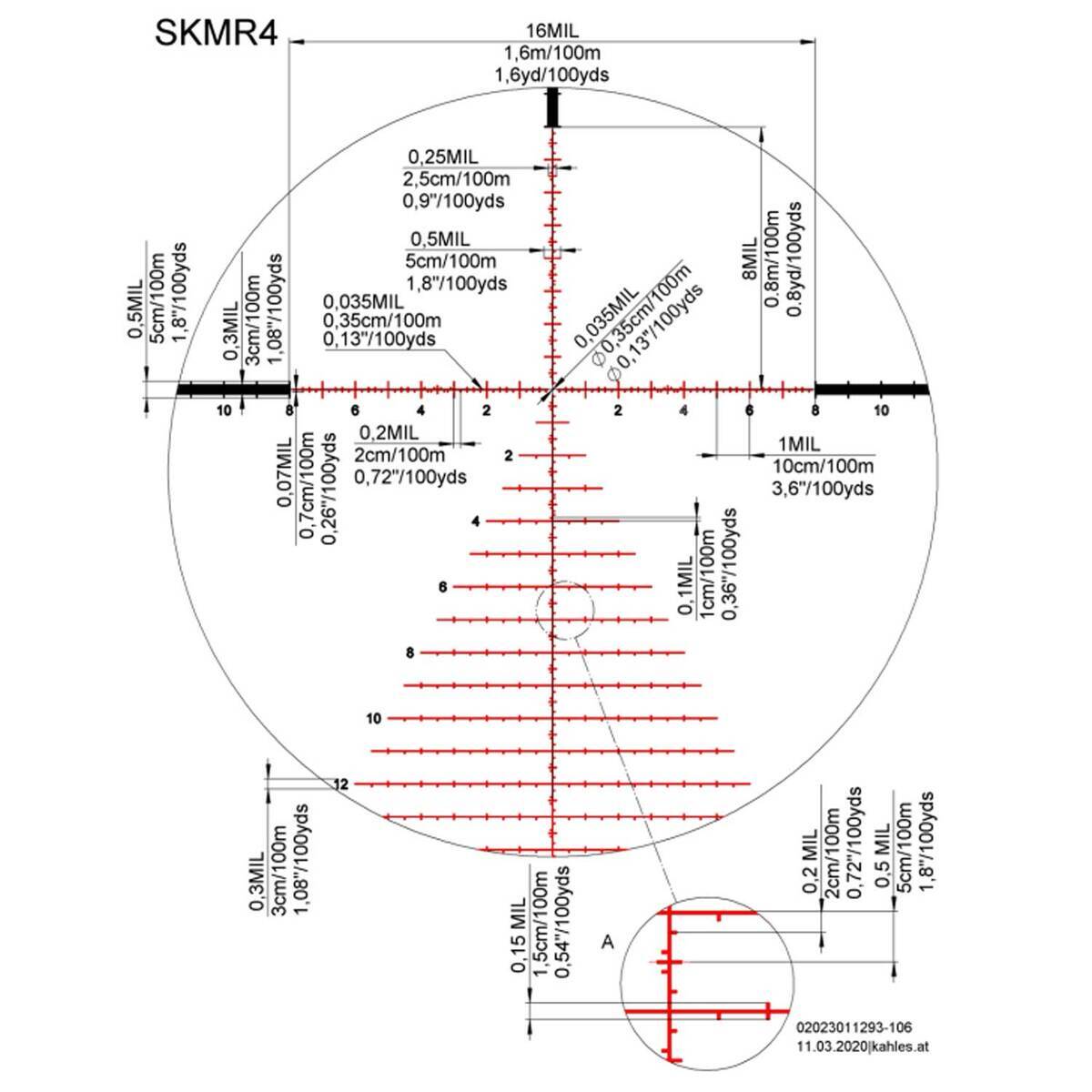 Kahles K624i Left 6-24x 56mm Rifle Scope - SKMR4 - Black Kahles K624i Left 6-24x 56mm Rifle Scope - SKMR4 - Black