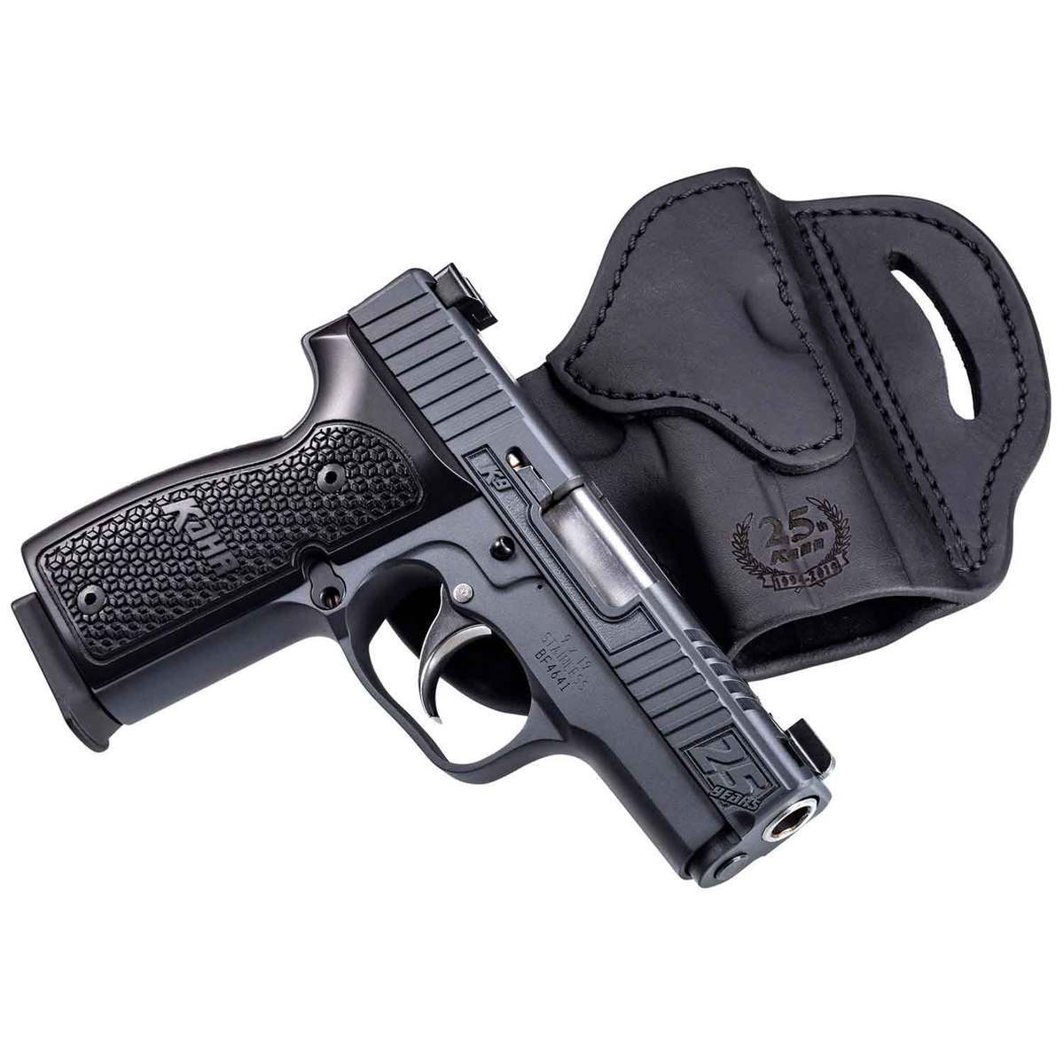Kahr K9 25th Anniversay Hogue Grip 9mm Luger 3.5in Sniper Gray Pistol - 7+1 Rounds Kahr K9 25th Anniversay Hogue Grip 9mm Luger 3.5in Sniper Gray Pistol - 7+1 Rounds