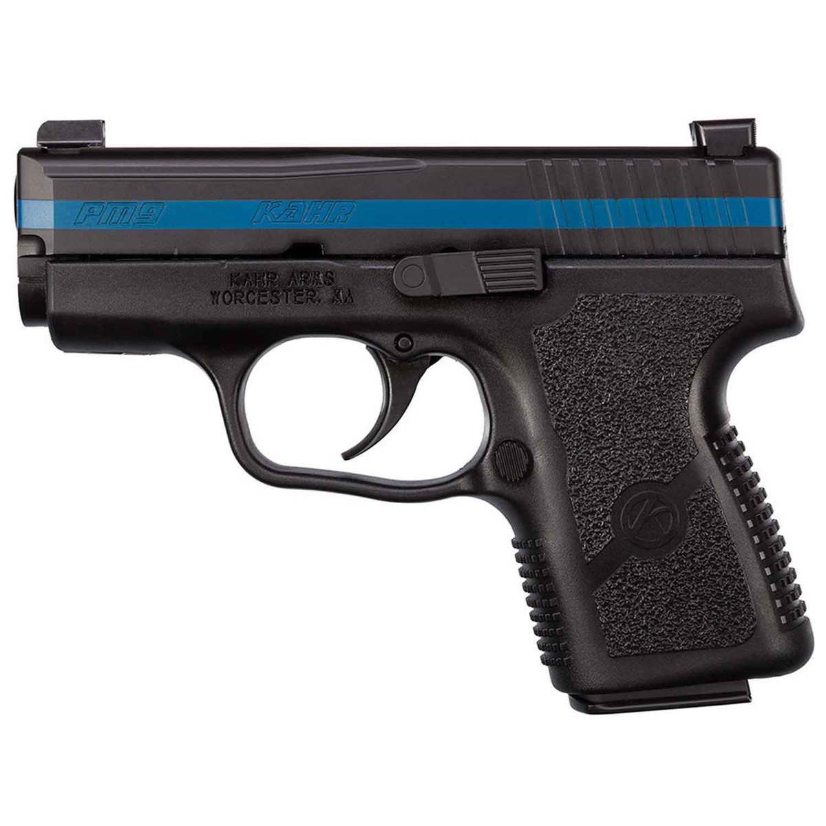 Kahr PM9 Thin Blue Line Edition With Night Sights 9mm Luger 3in Black Pistol - 7+1 Rounds Kahr PM9 Thin Blue Line Edition With Night Sights 9mm Luger 3in Black Pistol - 7+1 Rounds