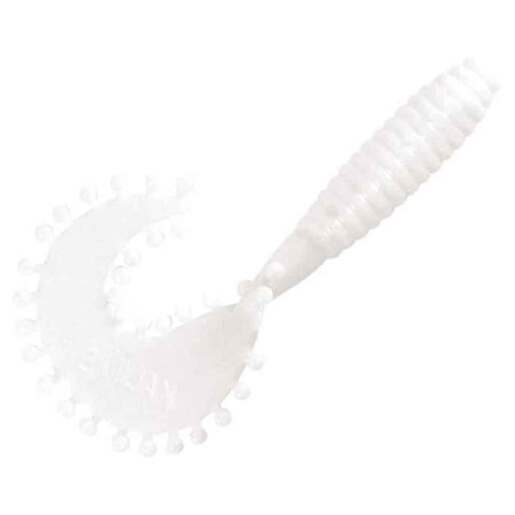 Kalin’s Tickle Single Tail Grub – White – Soft Baits