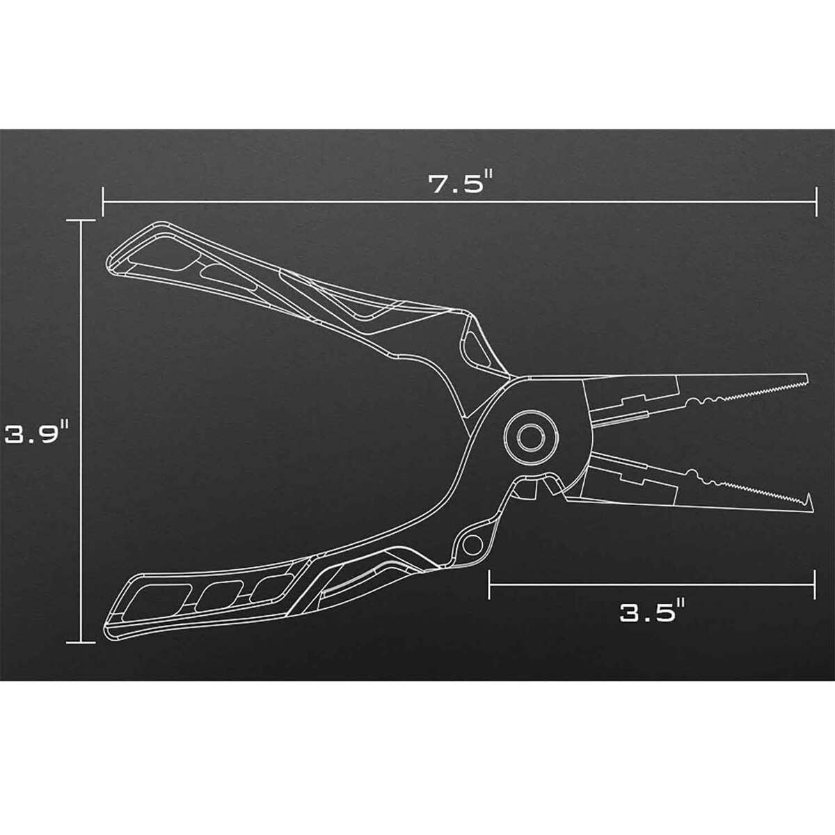 KastKing Gila Straight Nose Fishing Pliers - Charcoal, 7.5in - Charcoal KastKing Gila Straight Nose Fishing Pliers - Charcoal, 7.5in - Charcoal