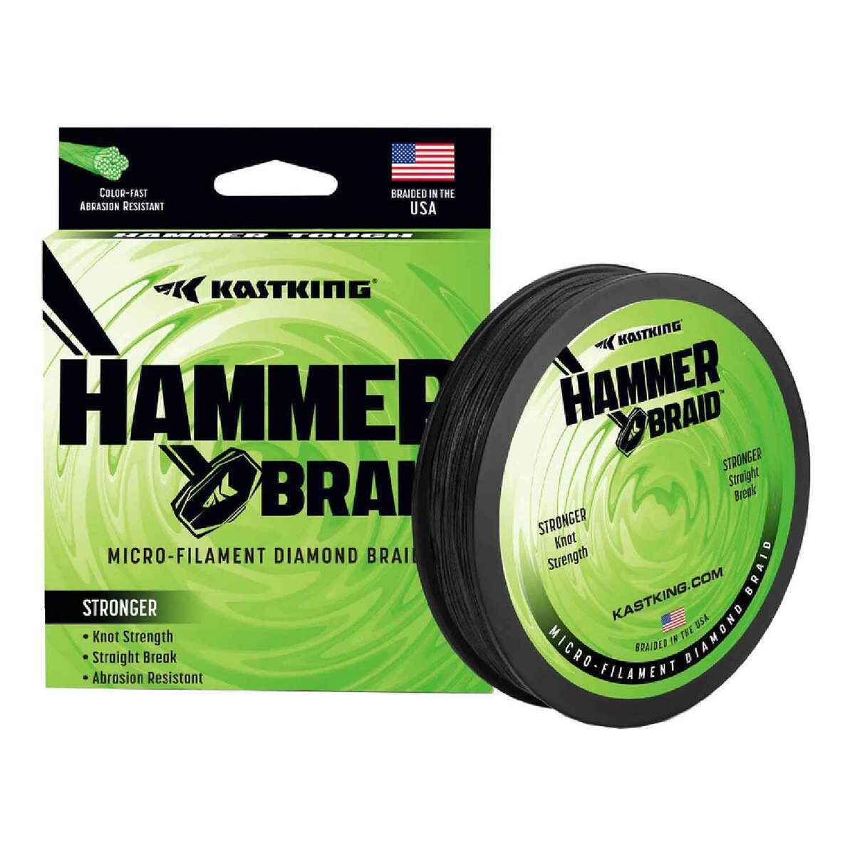 Fhing Line KastKing Hammer Braid Braided Fishing Line - 40lb, Black, 150yds ...