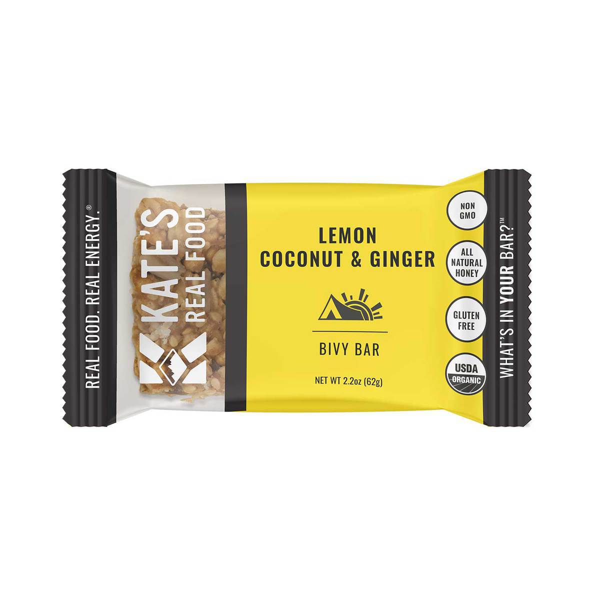 Kate's Real Food Bivy Bar: Lemon Coconut and Ginger Kate's Real Food Bivy Bar: Lemon Coconut and Ginger