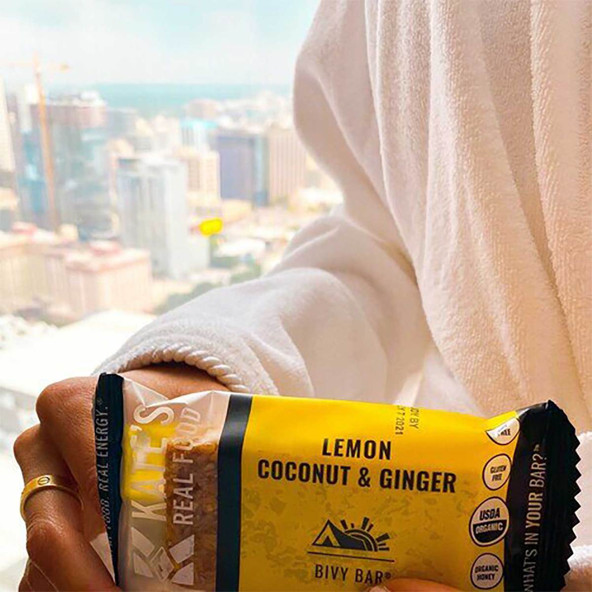 Kate's Real Food Bivy Bar: Lemon Coconut and Ginger Kate's Real Food Bivy Bar: Lemon Coconut and Ginger