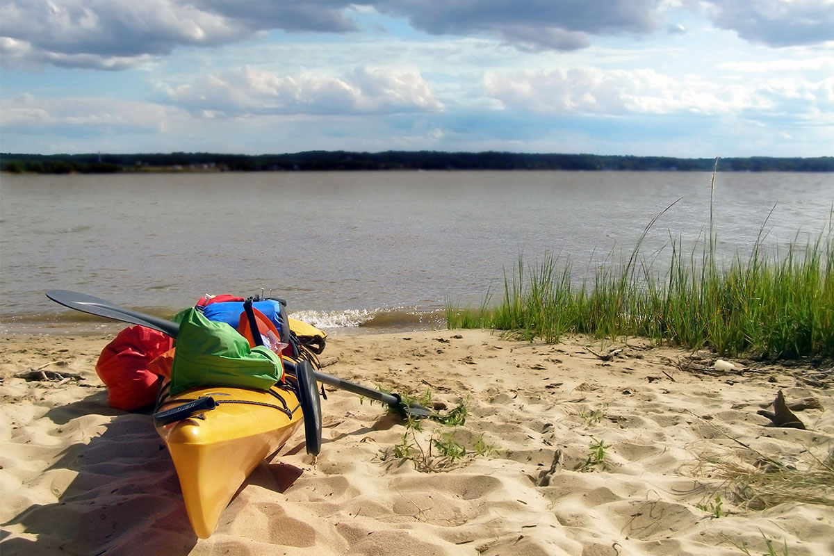 Kayak on the sand