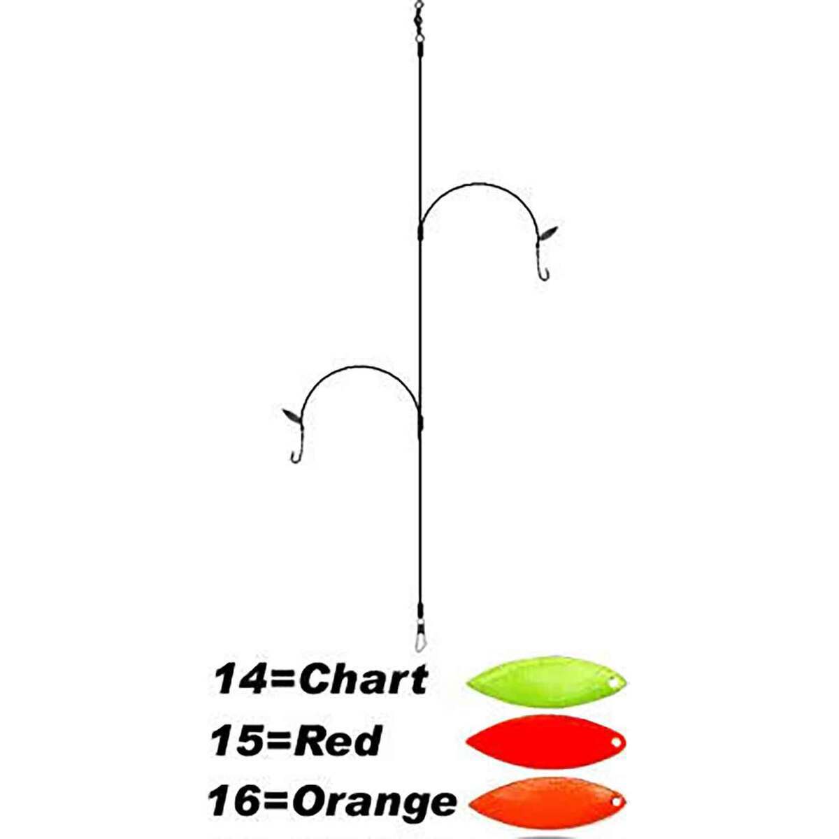 K & E Stopper Lures No-Tangle Perch Rig with Spinner K & E Stopper Lures No-Tangle Perch Rig with Spinner