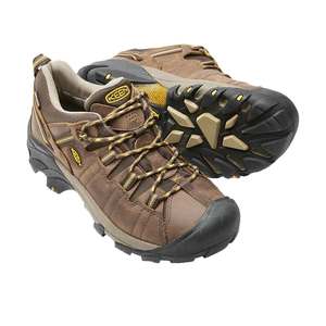 KEEN Men's Targhee II Waterproof Low Hiking Shoes - Cascade Brown - Size 10