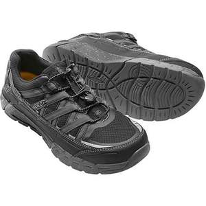 KEEN Utility Men's Asheville Aluminum Toe Work Shoes - Black/Raven - Size 10.5