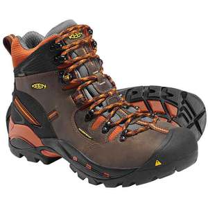 KEEN Men's Pittsburgh Soft Toe Work Boots - Brown - Size 9