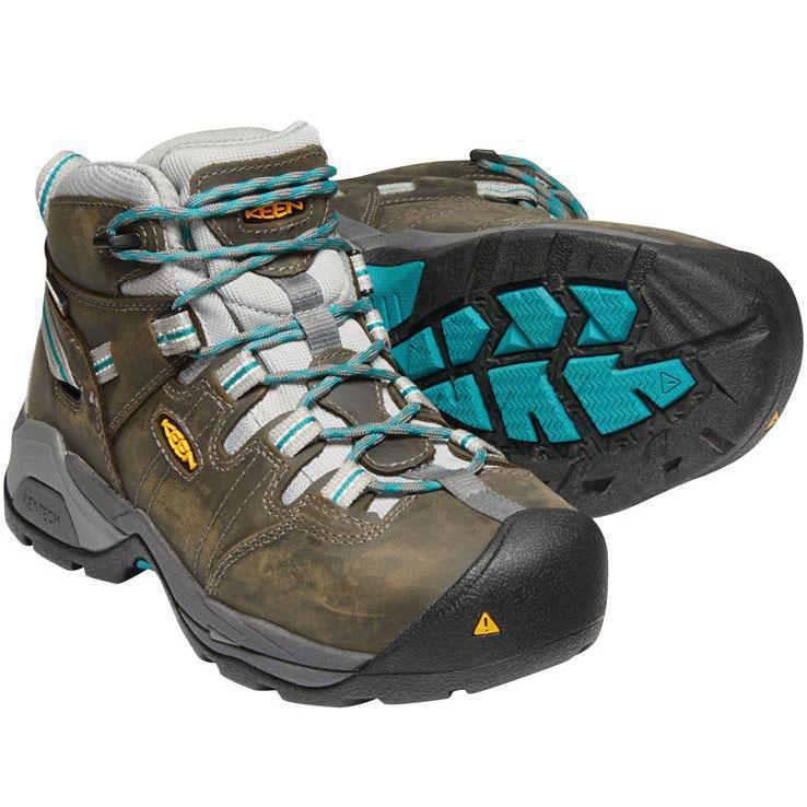 KEEN Utility Women's Detroit XT Mid Waterproof Steel Toe Work Boots - Gargoyle - Size 9