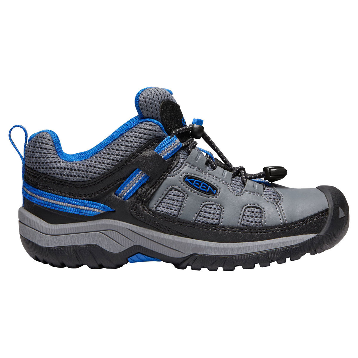 KEEN Youth Targhee Waterproof Low Hiking Shoes - Steel Gray - Size 2 ...