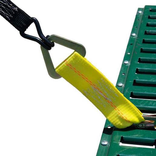 Keeper 7 inch E-Track Tie-off with Stamped D-Ring - Yellow