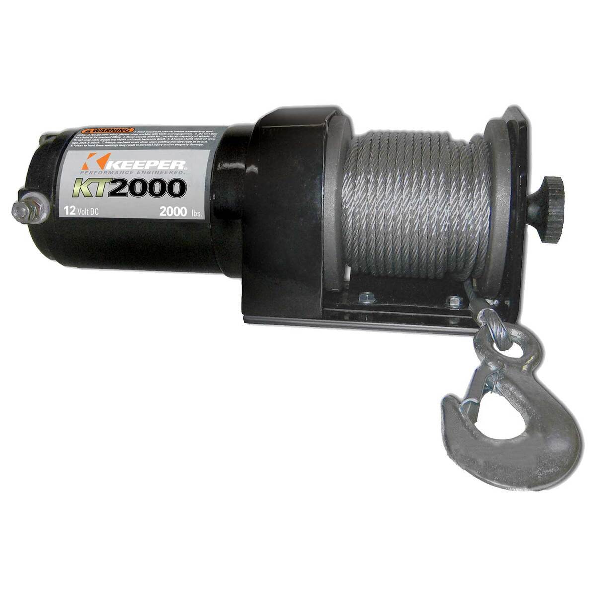 Kt2000 Keeper KT2000 2,000lb Electric Winch - Black | Sportsman's Warehouse