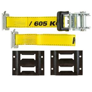 Keeper Logistic Ratchet Tie-Down with 2 E-Track Fittings - 15ft