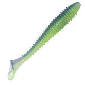 Keitech Fat Swing Impact Soft Swimbait - Electric Blue Chartreuse, 4.8in