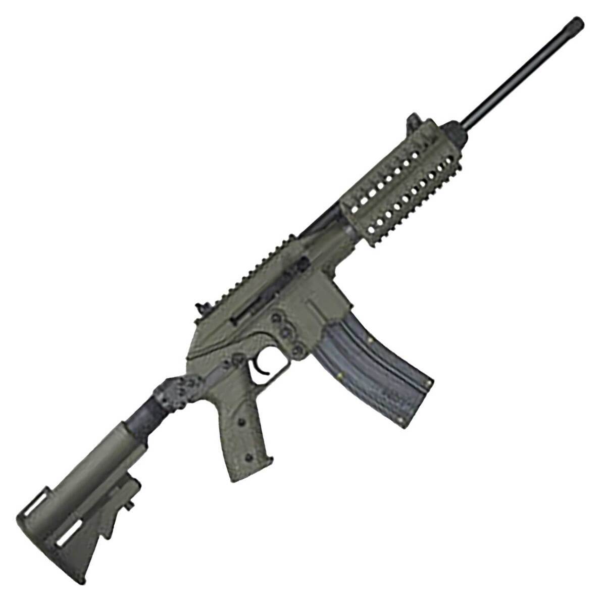 Kel-Tec SU22E 22 Long Rifle 16in OD Green Semi Automatic Modern Sporting Rifle - 26+1 Rounds - Green Kel-Tec SU22E 22 Long Rifle 16in OD Green Semi Automatic Modern Sporting Rifle - 26+1 Rounds - Green
