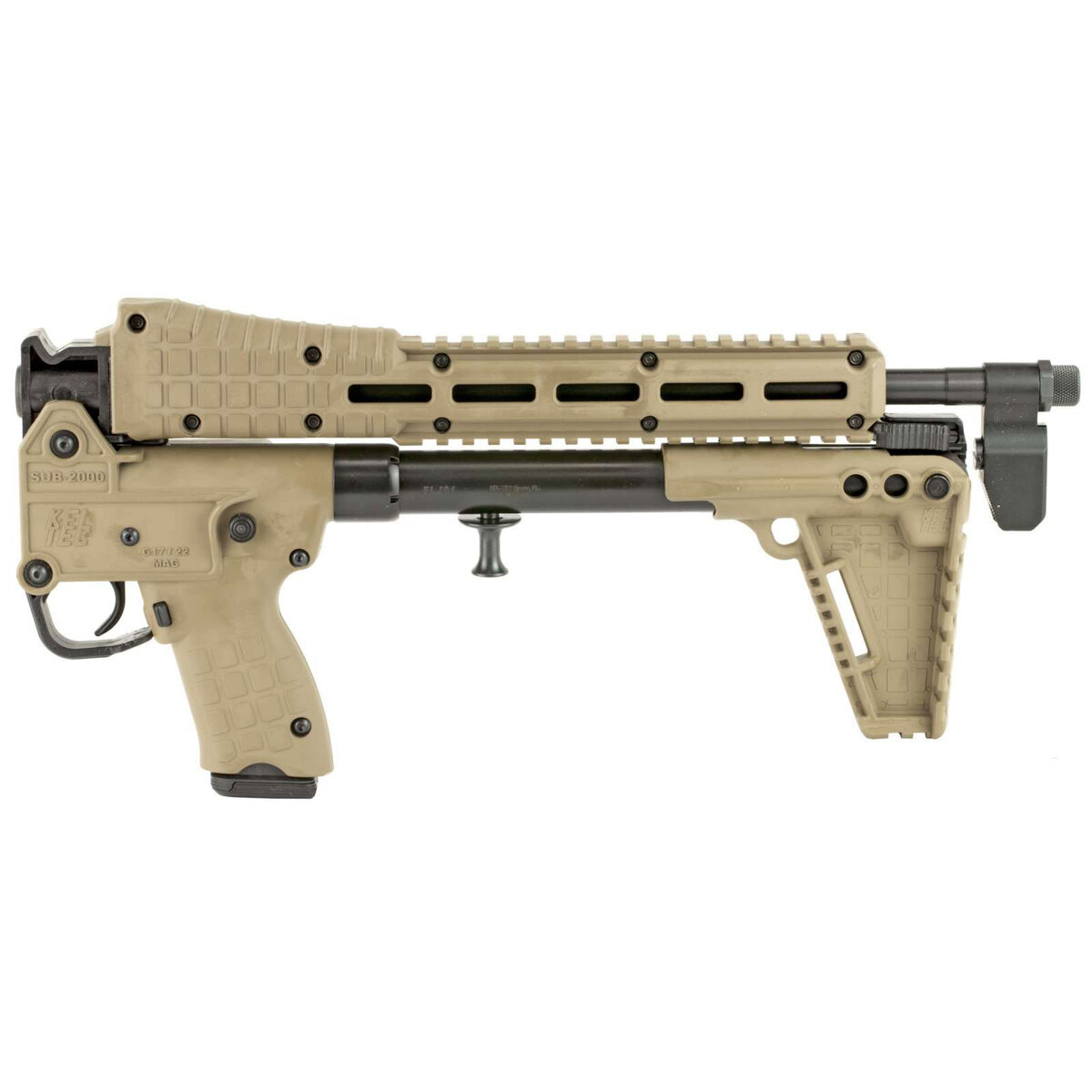 Kel-Tec Sub2000 Threaded Barrel 9mm Luger 16.25in Tan Semi Automatic Modern Sporting Rifle - 17+1 Rounds - Tan Kel-Tec Sub2000 Threaded Barrel 9mm Luger 16.25in Tan Semi Automatic Modern Sporting Rifle - 17+1 Rounds - Tan