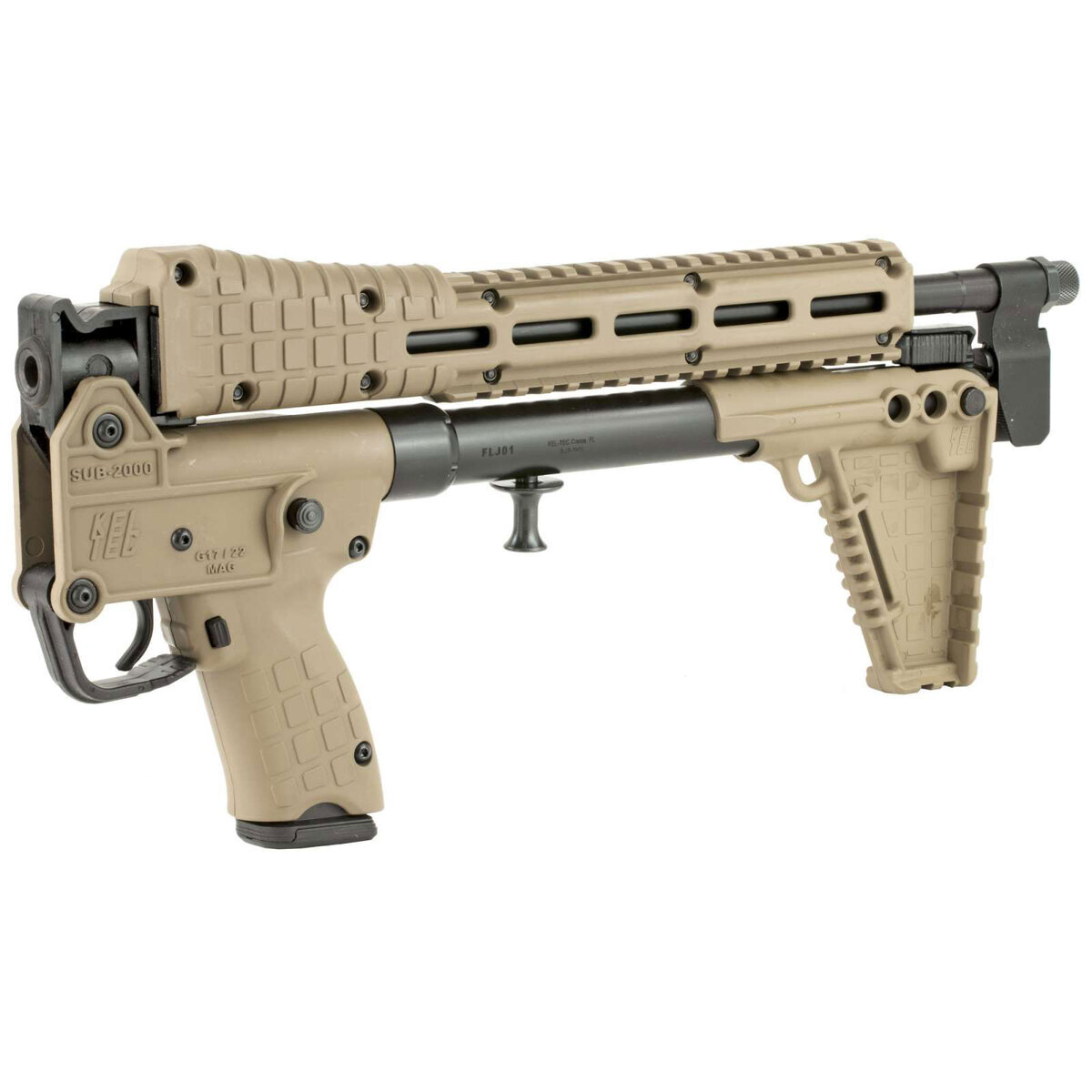 Kel-Tec Sub2000 Threaded Barrel 9mm Luger 16.25in Tan Semi Automatic Modern Sporting Rifle - 17+1 Rounds - Tan Kel-Tec Sub2000 Threaded Barrel 9mm Luger 16.25in Tan Semi Automatic Modern Sporting Rifle - 17+1 Rounds - Tan