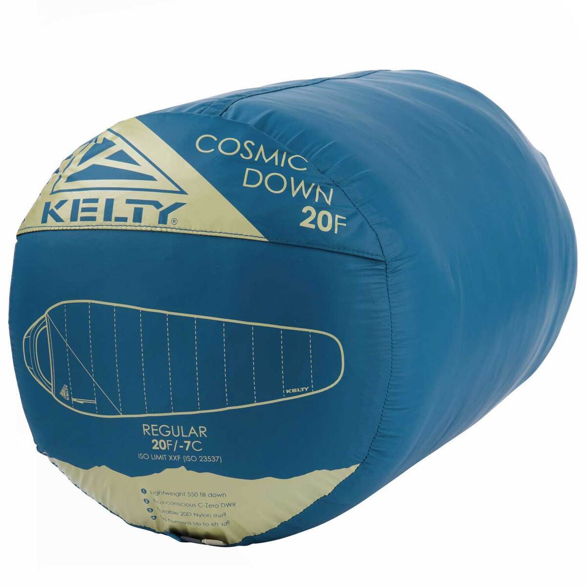 Kelty Cosmic 20 Degree Long Mummy Sleeping Bag - Deep Teal - Deep Teal Long Kelty Cosmic 20 Degree Long Mummy Sleeping Bag - Deep Teal - Deep Teal Long