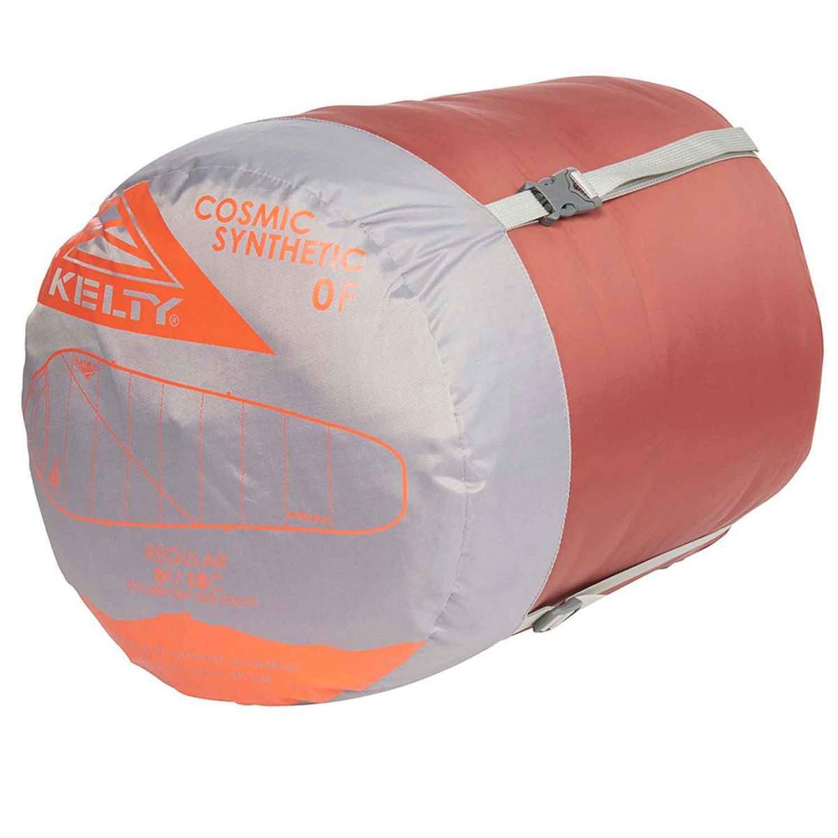 Kelty Cosmic Synthetic 0 Degree Long Mummy Sleeping Bag - Red/Grey - Red/Grey Long Kelty Cosmic Synthetic 0 Degree Long Mummy Sleeping Bag - Red/Grey - Red/Grey Long