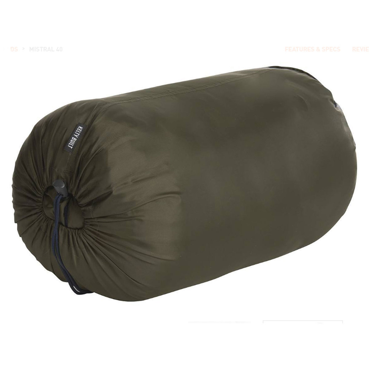 Kelty Mistral 40 Degree Long Mummy Sleeping Bag - Green - Green Long Kelty Mistral 40 Degree Long Mummy Sleeping Bag - Green - Green Long