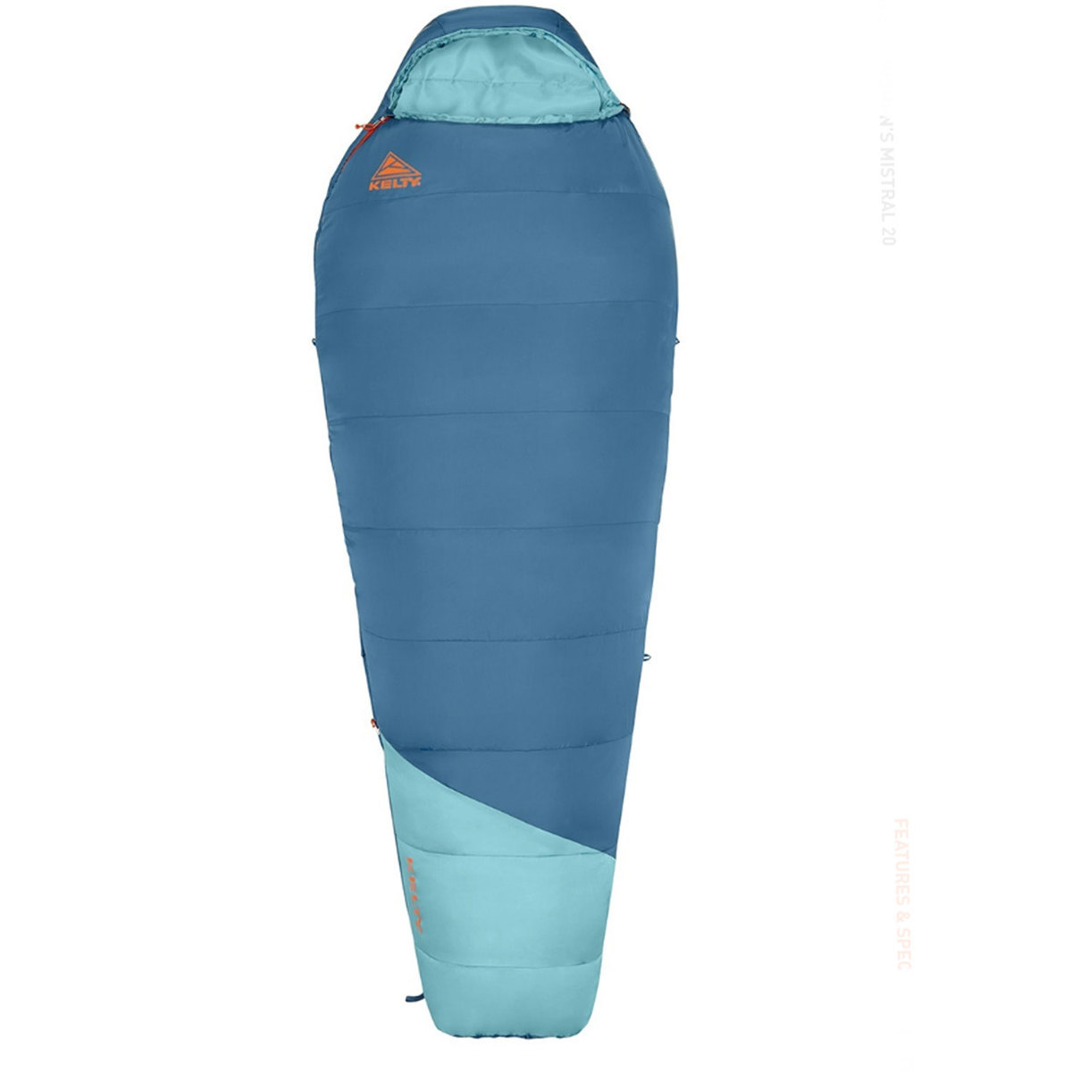 Kelty Women's Mistral 20 Degree Regular Mummy Sleeping Bag - Blue - Blue Regular Kelty Women's Mistral 20 Degree Regular Mummy Sleeping Bag - Blue - Blue Regular