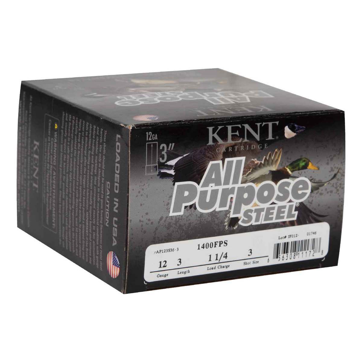 Kent All Purpose Steel 12 Gauge 3in #3 1-1/4oz Waterfowl Shotshells - 25 Rounds Kent All Purpose Steel 12 Gauge 3in #3 1-1/4oz Waterfowl Shotshells - 25 Rounds