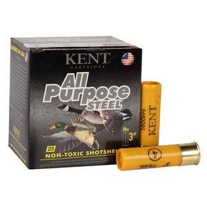 Kent All Purpose Steel 20 Gauge 3in #4 7/8oz Waterfowl Shotshells - 25 Rounds