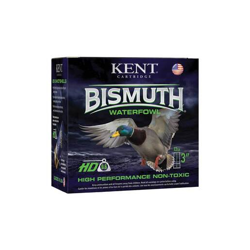 Kent Bismuth 12 Gauge 3in #4 1-3/8oz Waterfowl Shotshells Ammo - 25 Rounds Ammo - #4 25 Rounds - #4 Ammo