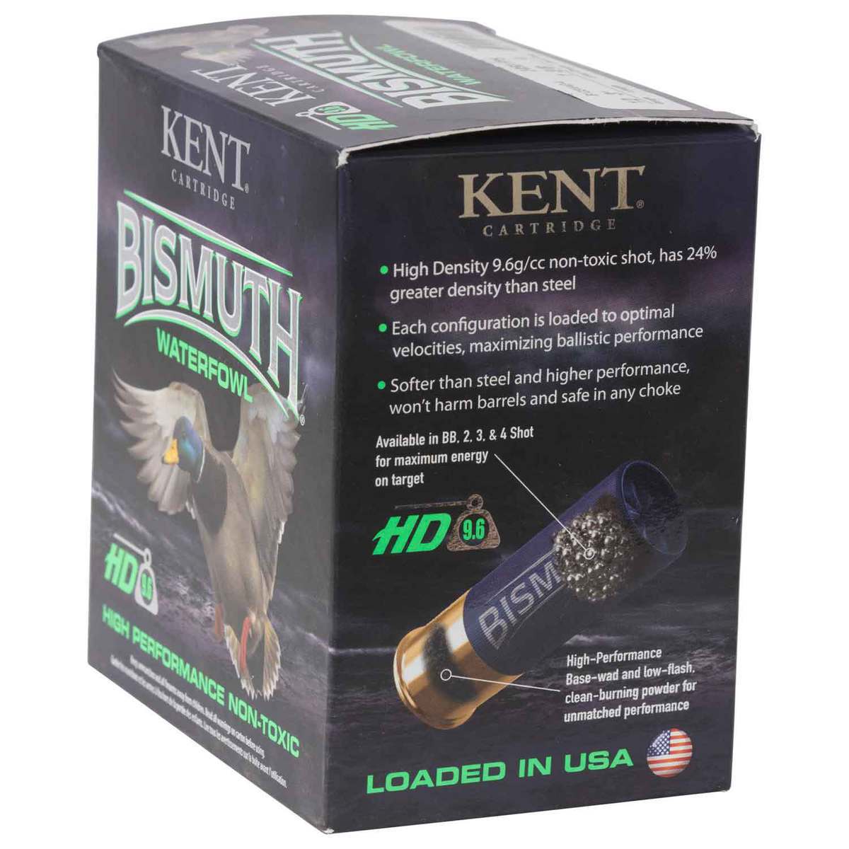 Kent Shotshells Kent Bismuth 12 Gauge 3in #4 1-3/8oz Waterfowl Shotshells - 25 Rounds ...